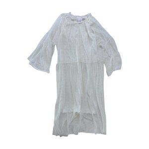 AMIKI - NIGHTGOWN - POLKA DOTS TULLE - OFF WHITE - 6-8Y - NEW NO TAG